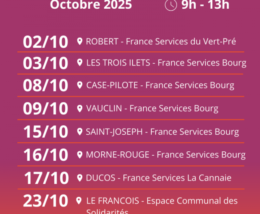 Permanences octobre 2025