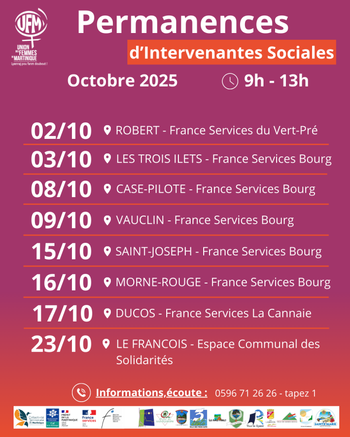 Permanences octobre 2025