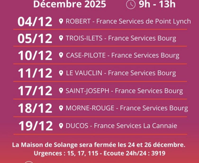 Permanences décembre 2025